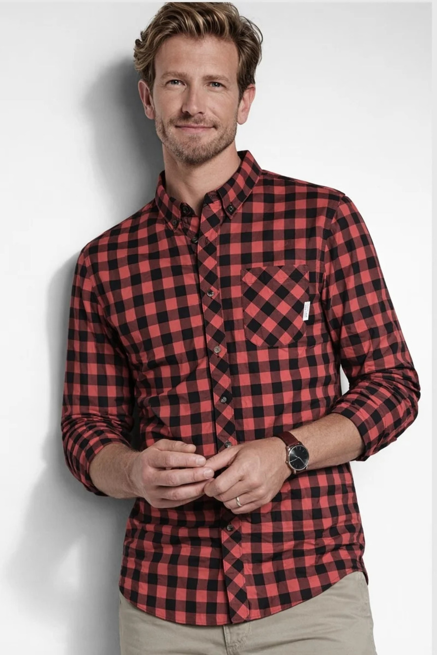 Wise River Red/Black Check Performance Shirt/0328